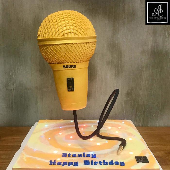 Microphone Defying Cake