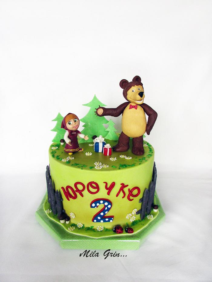 Masha and the bear cake