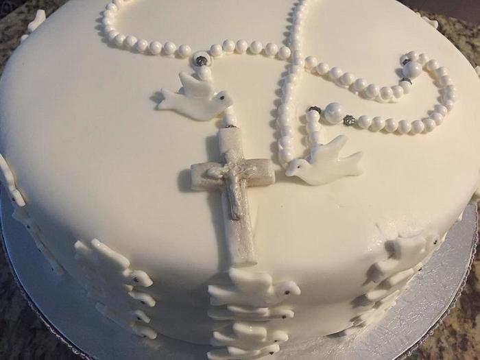 Rosary Confirmation Cake