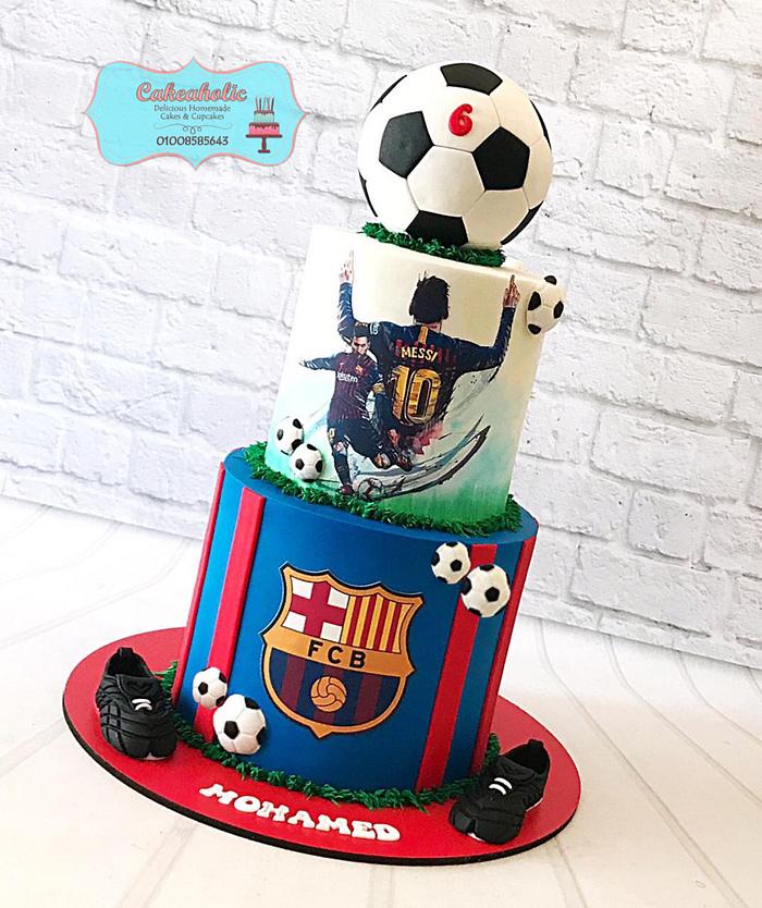 Barcelona Messi cake