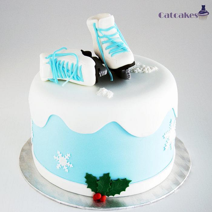 Ice skate cake