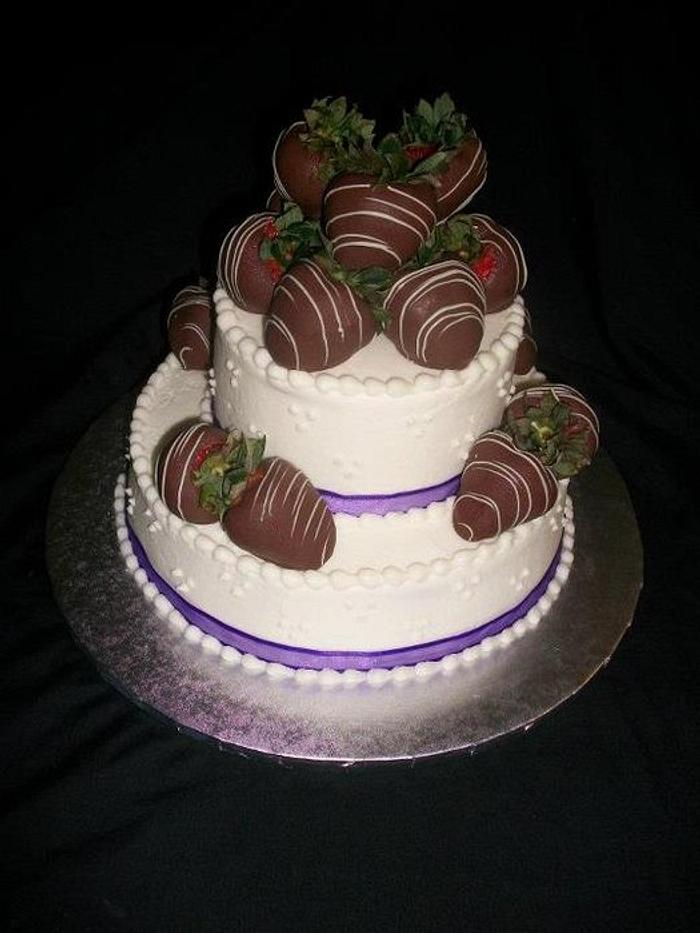 Chocolate Strawberry Wedding Cake