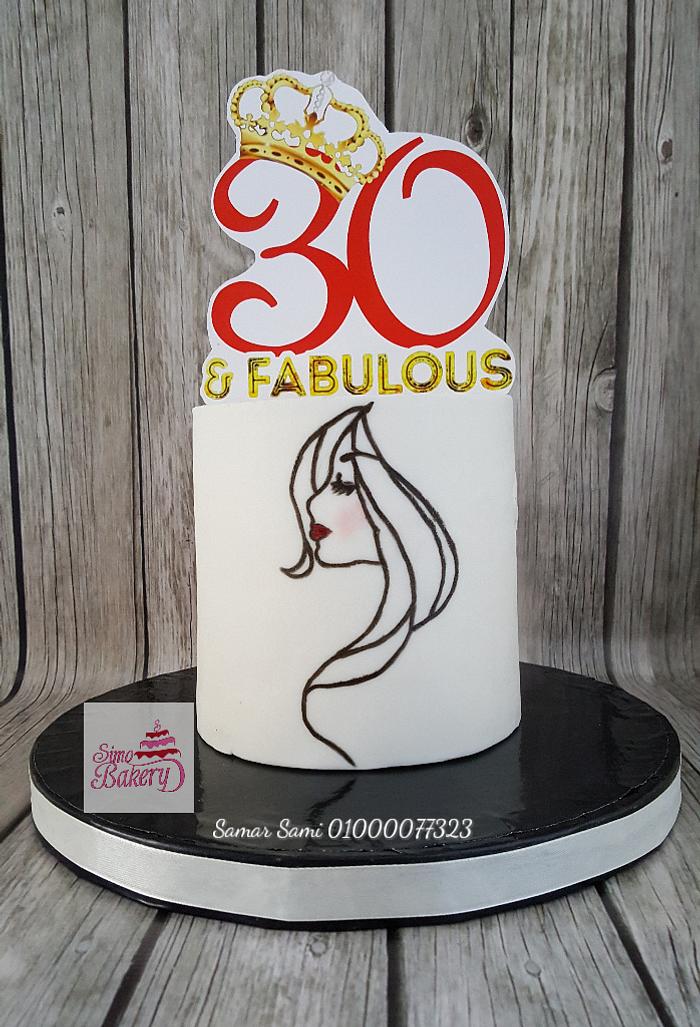 30&Fabulous Birthday Cake