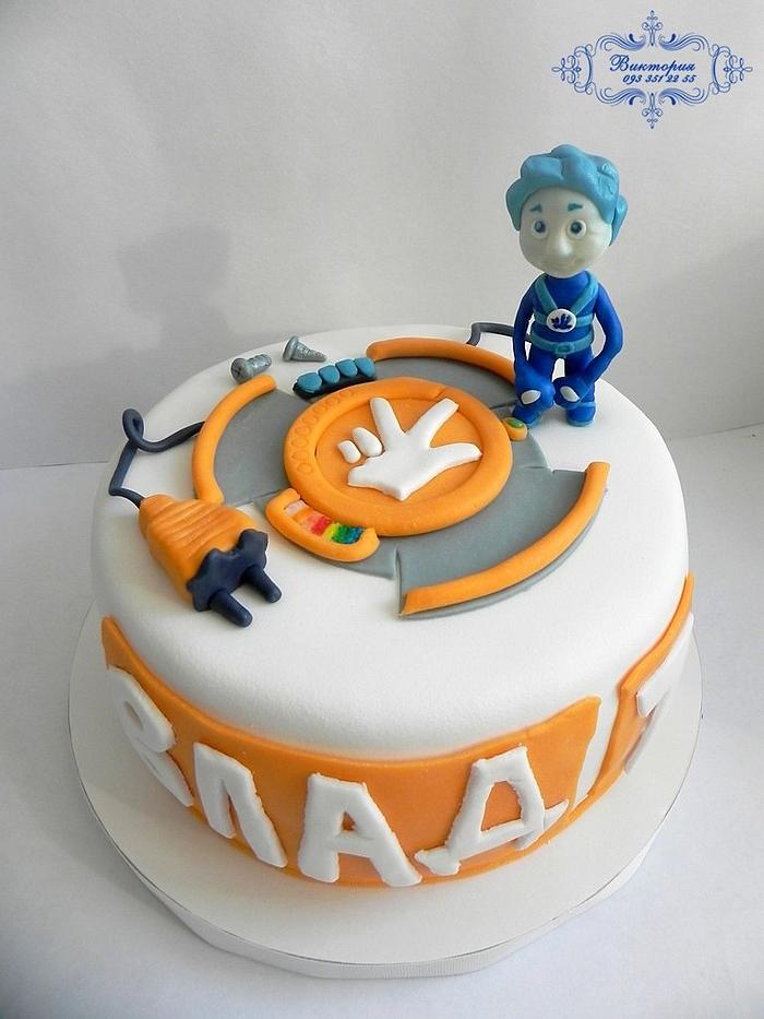 Cake on a popular Russian cartoon "Фиксики"