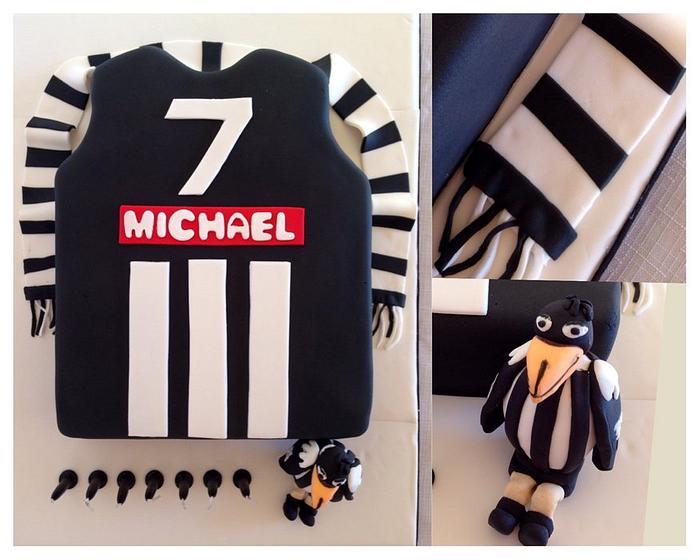 Australian Football Jumper Cake with Mascot