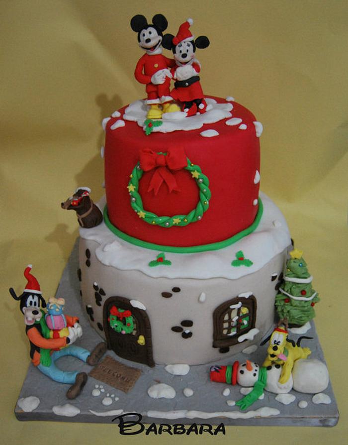 Funny Christmas Disney Cake - Decorated Cake by Barbara - CakesDecor