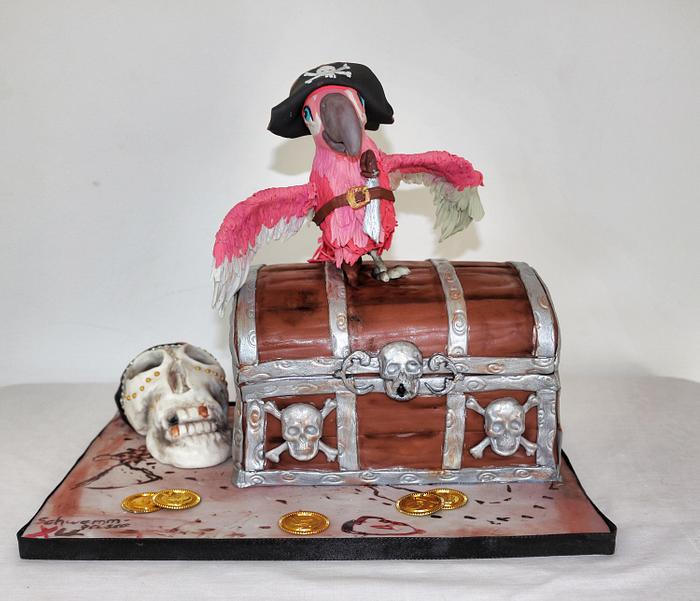 Pirate Cake  _ Treasure chest cake