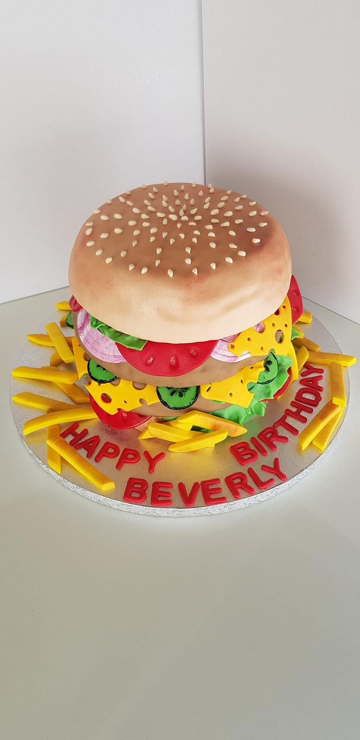 Burger cake