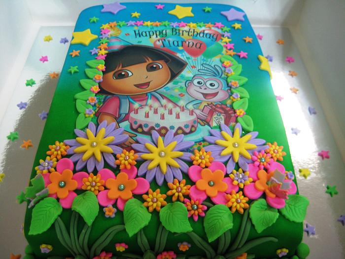 Dora Garden Party Cake