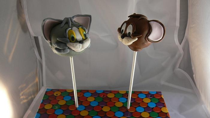 Tom and Jerry cake pops