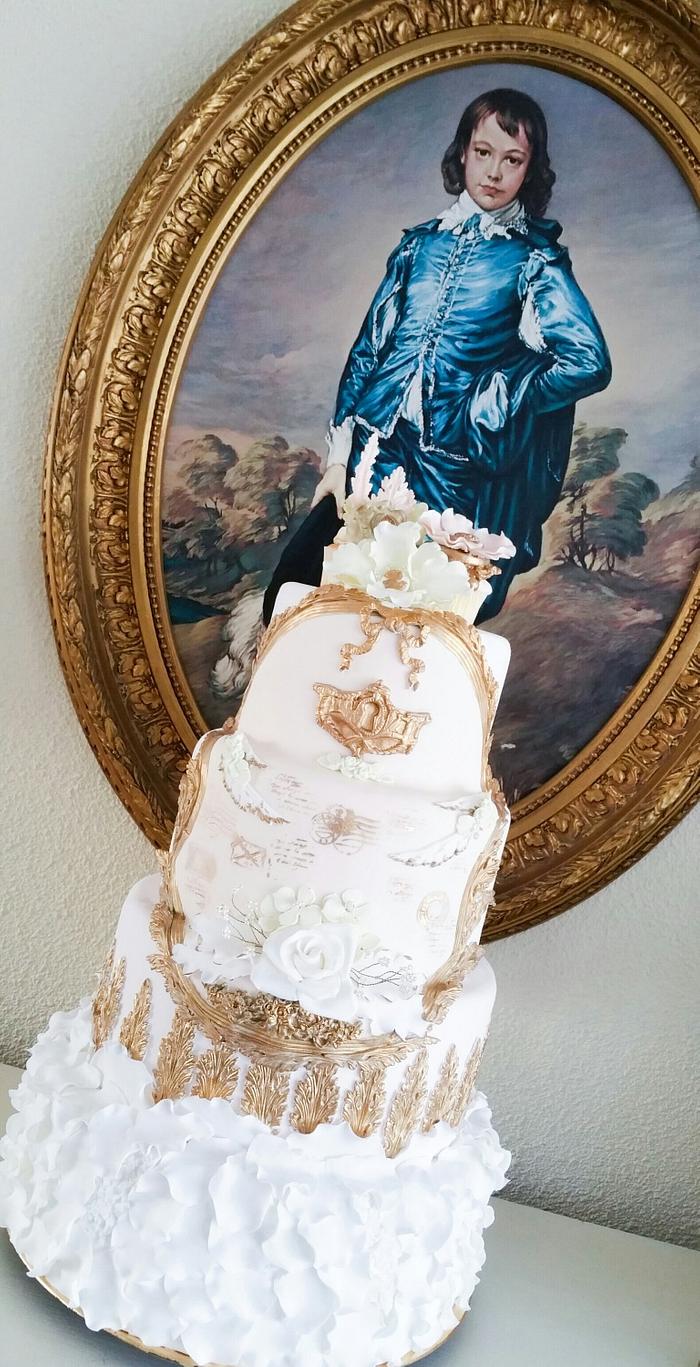 framed baroque cake