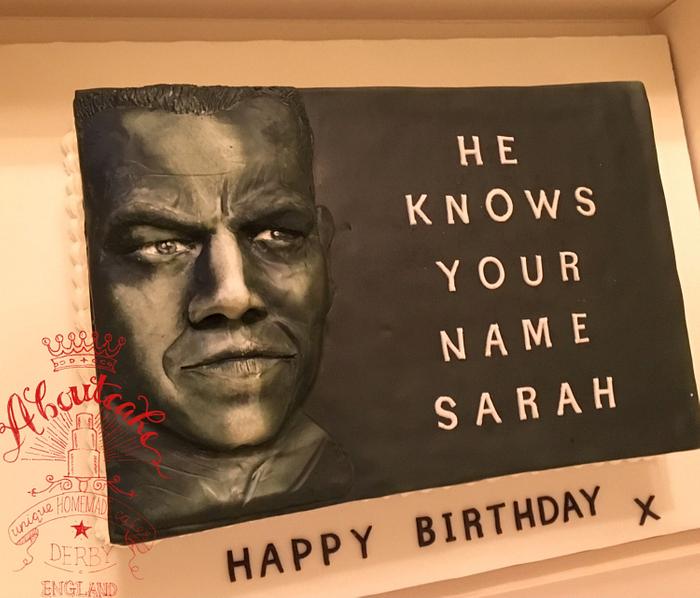 Matt Damon cake