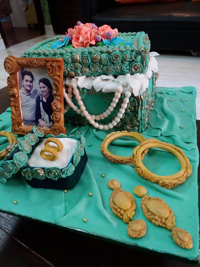 AN ENGAGEMENT CAKE