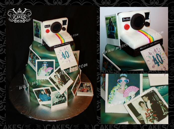 Polaroid Camera Cake