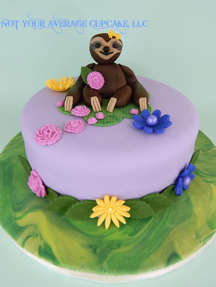 Sweet Sloth Baby Shower Cake