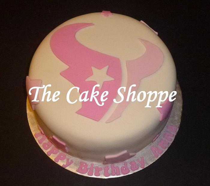 Pink Texans cake
