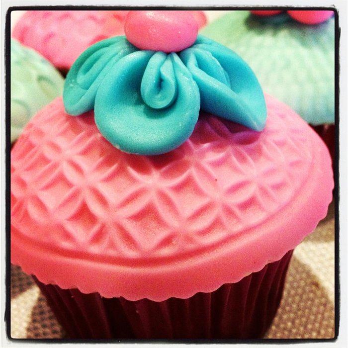 Pink and Blue Sweet Cupcakes