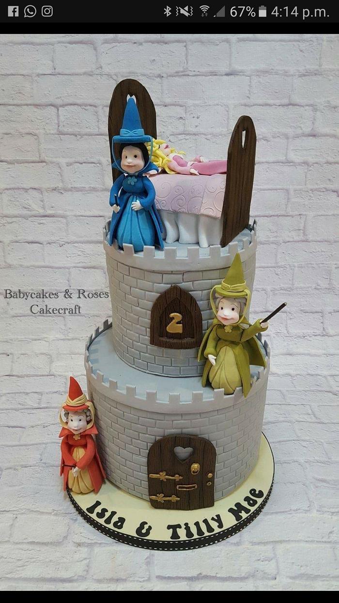 Sleeping Beauty Castle Cake