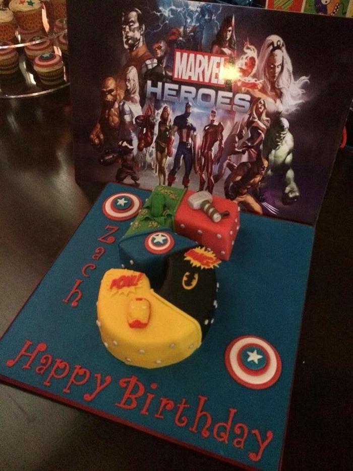 Avengers 5th Birthday Cake