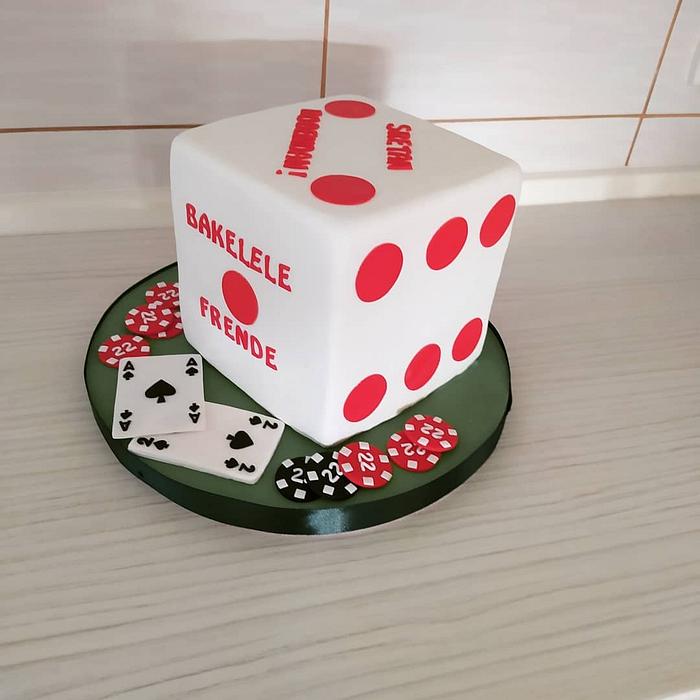 Poker cube cake