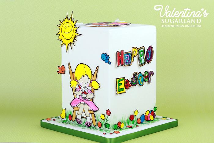 Easter Coloring Book Cake