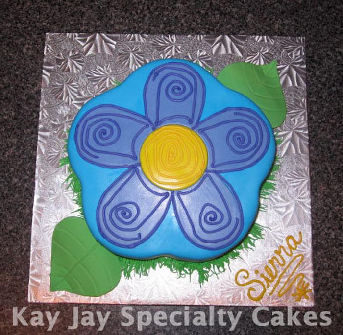 Blue Flower Cake