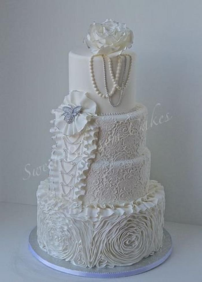 Ruffles wedding cake