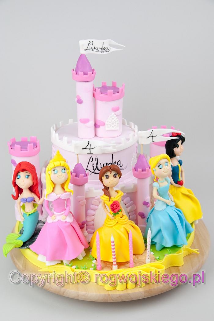Princess Castle Cake / Tort Zamek Z Księżniczkami