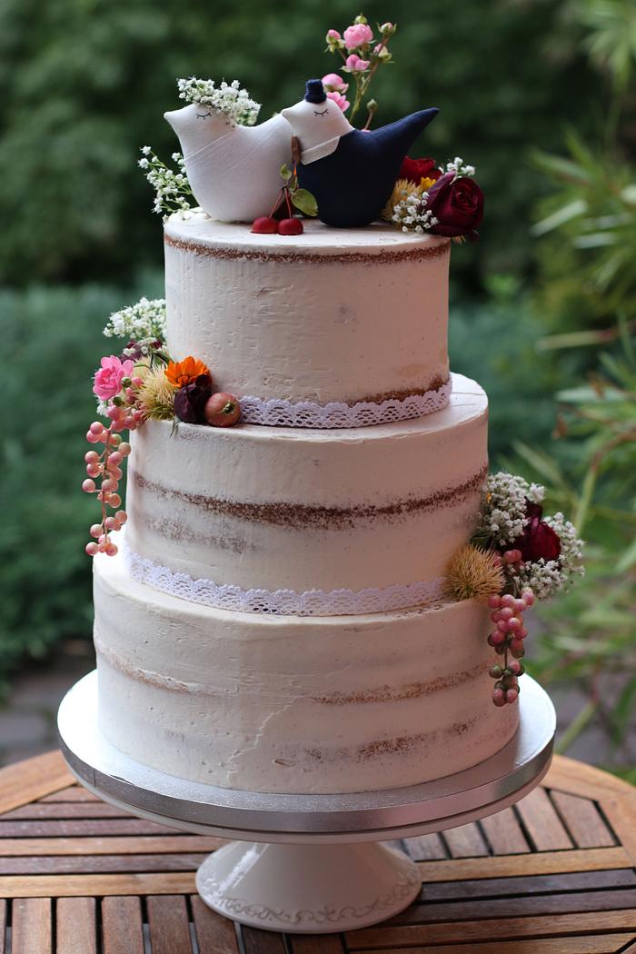 Naked wedding cake : 