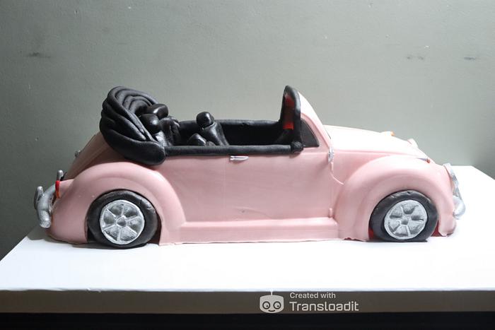 Convertible Volkswagen car cake 