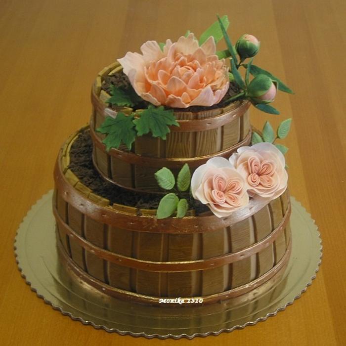 Flowerpots  cake