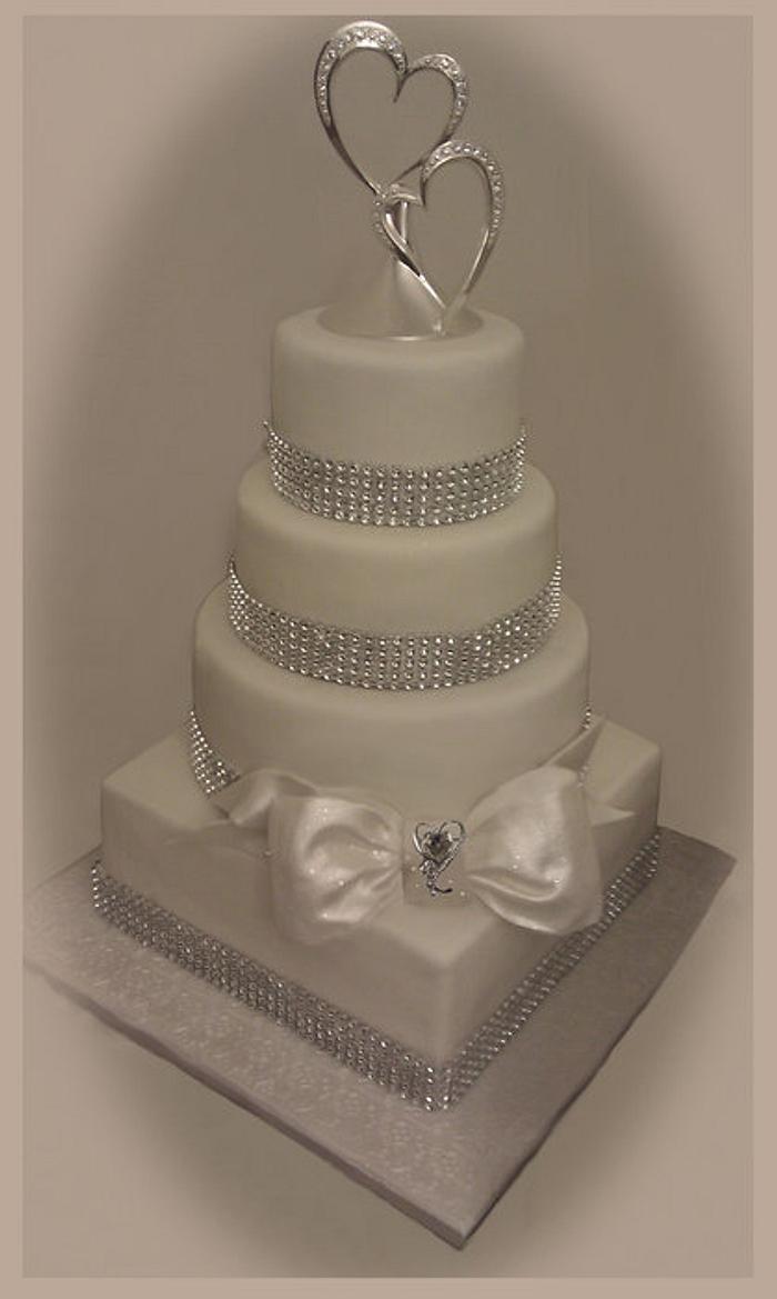My first wedding cake for my daughter & her new husband.