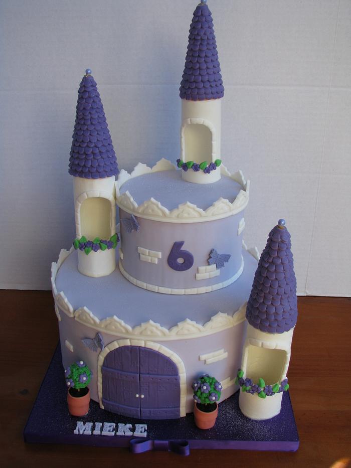 Purple Castle Birthday Cake
