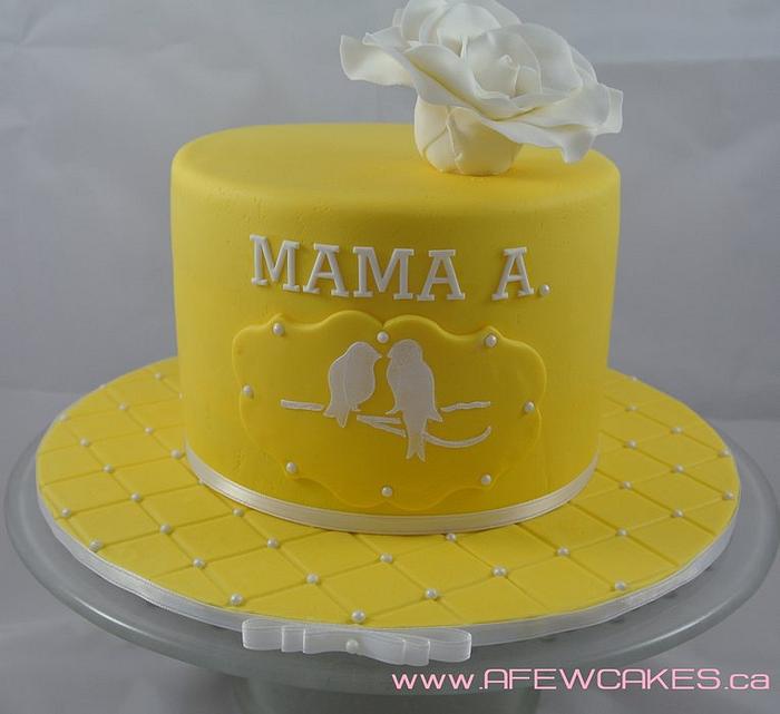 Yellow Baby Shower Cake