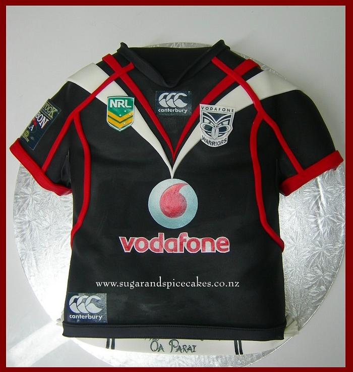 NZ Warriors Rugby Jersey Cake