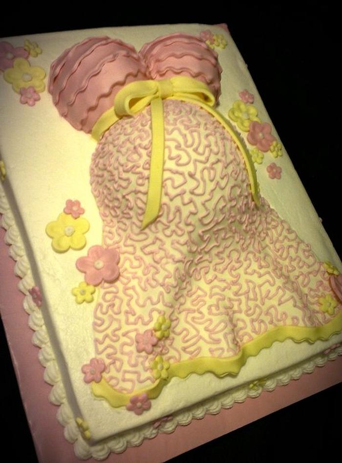 Precious in Pink Baby Belly Cake