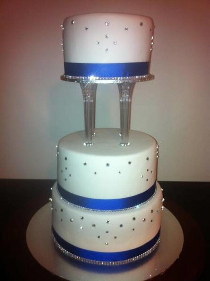 3 Tier diamond wedding cake