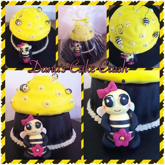 Giant cupcake miss bee cake