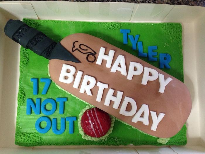 Cricket bat cake