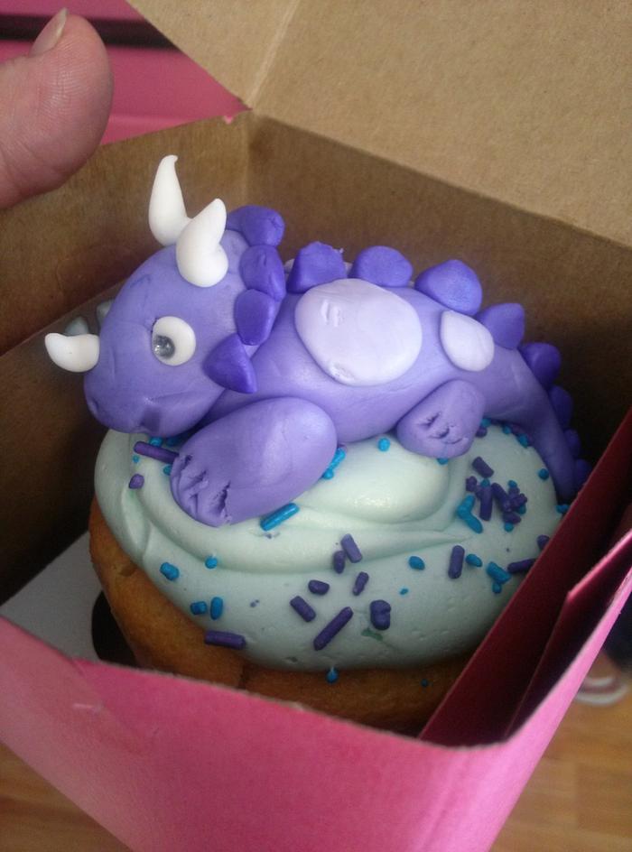 Purple Dinosaur Cake Topper