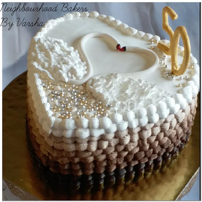 Golden jubilee cake