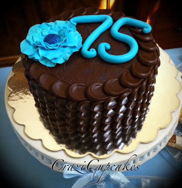 75th Birthday Petal Cake