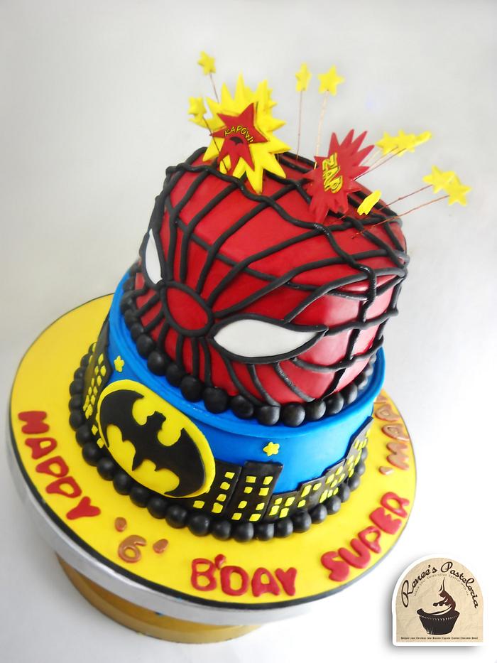 SUPER HERO THEMED BIRTHDAY CAKE