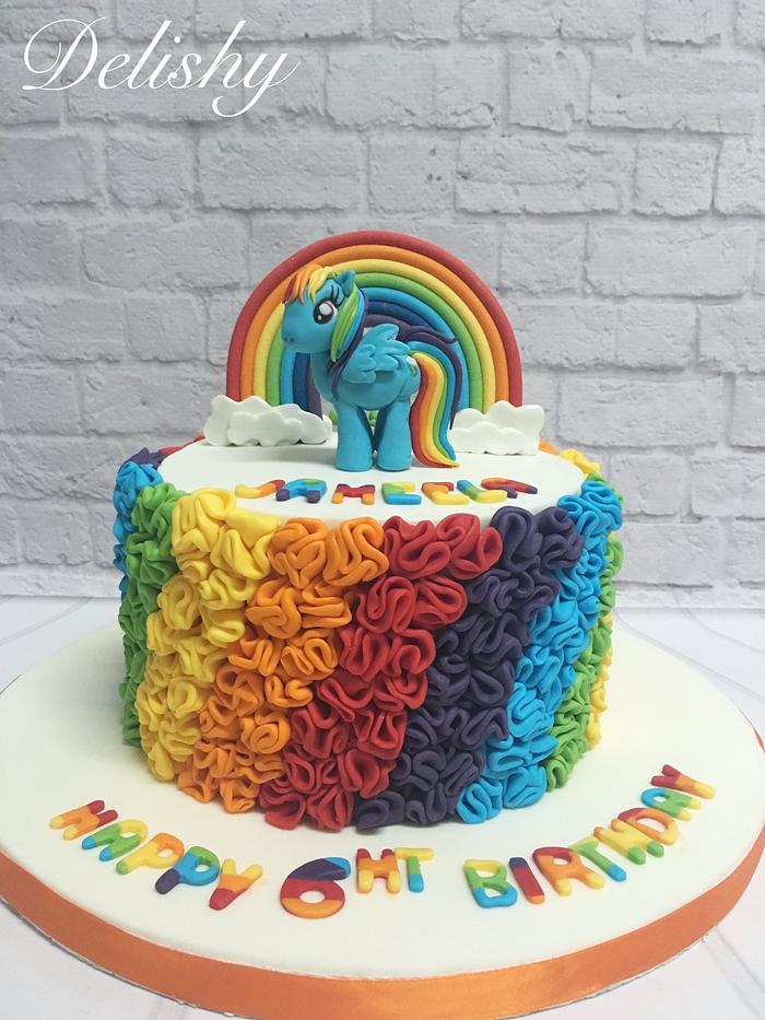 Rainbow dash cake 