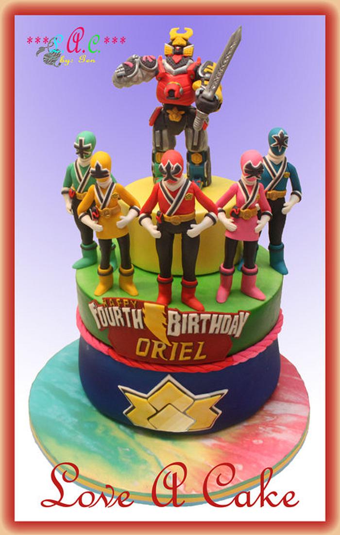 Power Ranger Samurai-themed Birthday Cake