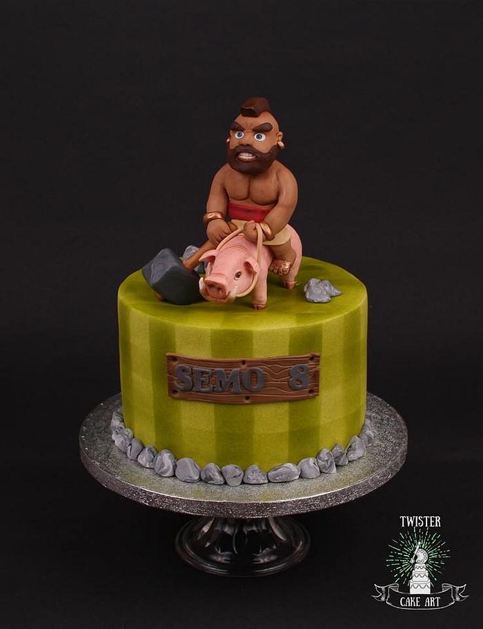 Clash royale hog rider cake