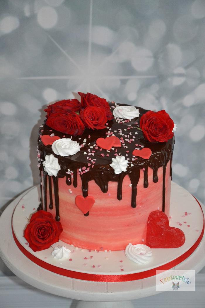 drip cake valentine