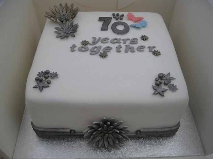 Platinum (70th) Wedding Anniversary Cake