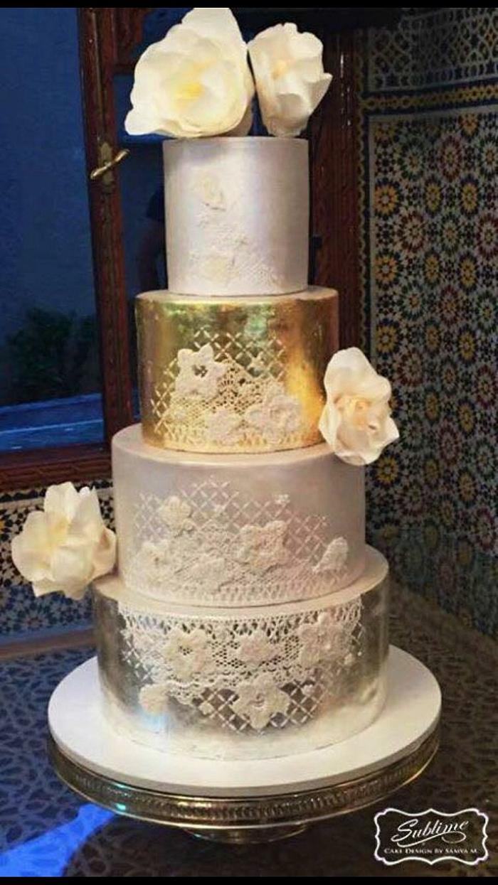 Metallics Wedding Cake