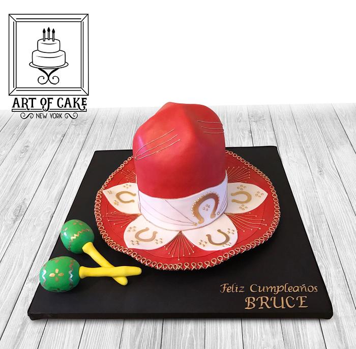 Red Sombrero Hat Cake